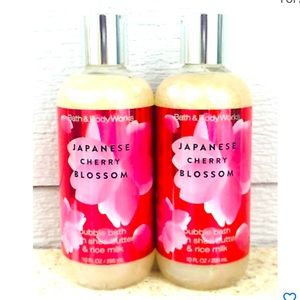 NWT B&BW  Japanese Cherry Blossom Bubble Bath With Shea Butter & Rice Milk
